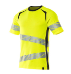 Warnschutz T-Shirt Gr.S, hi-vis gelb/schwarzblau, MG150 Mascot Accelerate Safe 19082