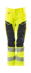 Damen Warnschutz Bundhose Gr.36 L76, Hi-vis Gelb/Schwarzblau Mascot Accelerate Safe 19578