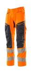 Hose mit Knietaschen & Stretch-Einsätzen Gr.60, Hi-vis Orange/Schwarzblau Mascot Accelerate Safe 19579