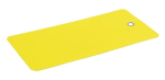 Ongeëtiketteerd pakketlabel 64x120x0,2 mm, PVC geel Versterkt met metalen oogje