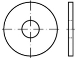 Sluitring DIN 440 R 6,6 thermisch verzinkt Bouwschijf voor M 6