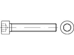 Binnenzeskantschroef DIN 912-8.8 M 6x90/90 mm, gegalvaniseerd Draad naar hoofd