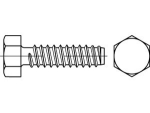 Plaatschroef DIN 7976 F 6,3x19 mm, gegalvaniseerd Zeskantkop