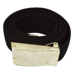 Stretch riem, zwart Metalen gesp, 145cm Nitras G145B