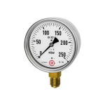 Manometer AG 1/2", D100 mbar Edelstahl 304, Anschluss unten radial