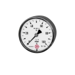Manometer Nullpunktkorrektur AG Stahl schwarz, Anschluß