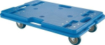 Thermoplastic transport roller Plate 600x400 mm, wheel Ø 75 mm Load capacity up to 150 kg