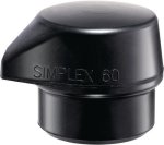 Hamerhoofd met zacht oppervlak Kop Ø 60 mm Rubber zwart medium hard Halder