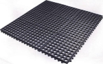 Deurmat LxBxS 900x900x12 mm zwart rubber