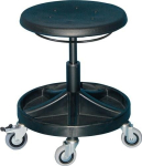 Drehhocker mit Rollen PU-Schaum schwarz Lotz