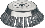 Kegelbürste Ø 155 mm Drahtstärke 0,5 mm Stahl 12 mm Bohrung 25,4 mm