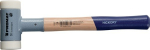 Soft-face mallet Length 420 mm Head Ø 60 mm hard nylon white