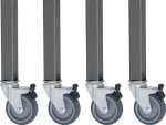 Roller set Roller Ø 80 mm 4 swivel castors with brakes