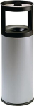 Afvalbak met deksel2 5 l H800xØ250 mm grijs