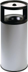 Afvalbak met deksel 75 l H900xØ380mm grijs