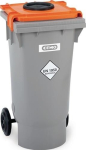 Spraydosen-Sammelbehälter 120 l fahrbar grau / orange