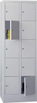 Fächerschrank 10 Fächer HxBxT 1850x600x500 mm RAL 7035 RAL 7035