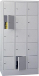 Fächerschrank 15 Fächer HxBxT 1850x900x500 mm RAL 7035 RAL 7035