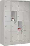 Fächerschrank 16 Fächer HxBxT 1518x1200x500 mm RAL 7035 RAL 7035