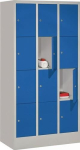 Fächerschrank 12 Fächer HxBxT 1518x900x500 mm RAL 7035 RAL 5010