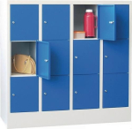 Fächerschrank 12 Fächer HxBxT 1187x1200x500 mm RAL 7035 RAL 5010