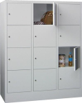 Fächerschrank 12 Fächer HxBxT 1518x1200x500 mm RAL 7035 RAL 7035