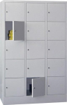 Fächerschrank 15 Fächer HxBxT 1850x1200x500 mm RAL 7035 RAL 7035