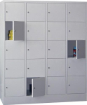 Compartimentenkast 20 compartimenten HxBxD 1850x1600x500 mm RAL 7035 RAL 7035