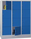 Fächerschrank 12 Fächer HxBxT 1518x1200x500 mm RAL 7035 RAL 5010
