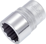 Dopsleutel dubbele zeskant 1/2" SW 19 mm L=38 mm verchroomd Hazet 900Z-19