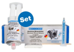 2-componenten epoxyharslijm Set van 4 stuks, met dubbele spuit van 24 ml Weicon Aluminium Minute Lijm