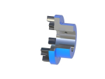 Hub part 4 with claws N-Eupex-2020 80 Hole 24H7 Slot DIN 6885-1, set screw, ND=68