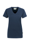 Damen-V-Shirt Classic Gr. marine MG160 Hakro 126