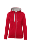 Damen-Kapuzenjacke Bonded Gr. rot/silber MG340 Hakro 255