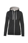 Damen-Kapuzenjacke Bonded Gr. anthrazit/silber MG340 Hakro 255