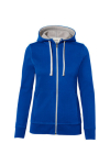 Damen-Kapuzenjacke Bonded Gr. royalblau/silber MG340 Hakro 255