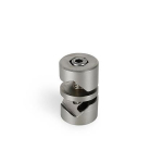 Hinge clamp connector GN 490-8-8-A-NI twistable, stainless steel