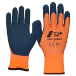 Gloves, cold protection Size 8, orange, latex coating Nitras Soft Grip W 3560W