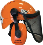 Waldarbeiter-Helm-Set orange, Polycaronat Forest