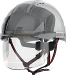 Industriekletterhelm weiß/rauch ABS, EN 397 EN 50365 EN 12492 EVO VISTAshield Dualswitch
