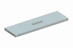 Additional shelf with 4 shelf supports LxD 1000x300 mm, galvanised Meta Clip S3 230