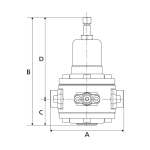 Druckregler Edelstahl G 1/2", 0,5-8 bar regel. für flüssige Medien, Manometer Edelstahl