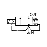 Impulse diaphragm valve NC IG 2.1/2", 0.35-8.5bar, NW66mm, NBR, BF2 Internal pilot control, 24 V DC