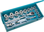 Dopsleutelset dubbel zeskant 1" 17 st. Hazet 1100Z