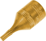 Schraubendrehereinsatz, Vielzahn 1/4" SW T10 mm L=28 mm Tin beschichtet Hazet 8502-T10