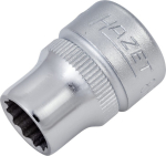 Dopsleutel dubbele zeskant 3/8" SW 9 mm L=24 mm verchroomd Hazet 880Z-9
