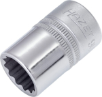 Dopsleutel dubbele zeskant 1/2" SW 16 mm L=38 mm verchroomd Hazet 900Z-16