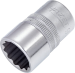 Dopsleutel dubbele zeskant 1/2" SW 17 mm L=38 mm verchroomd Hazet 900Z-17