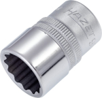 Dopsleutel dubbele zeskant 1/2" SW 18 mm L=38 mm verchroomd Hazet 900Z-18