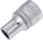 Dopsleutel dubbele zeskant 1/2" SW 9 mm L=38 mm verchroomd Hazet 900Z-9